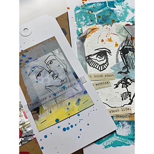 Ranger Dina Wakley Media Collage Papers Church Doodles 7 1/2 in. x 10 in. Pack of 20