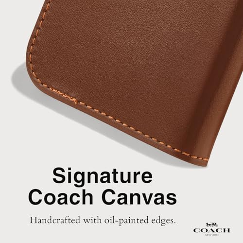 Coach Signature Leather Wallet Folio iPhone 16 Case - Designer Phone Case - Hazelnut - image 5