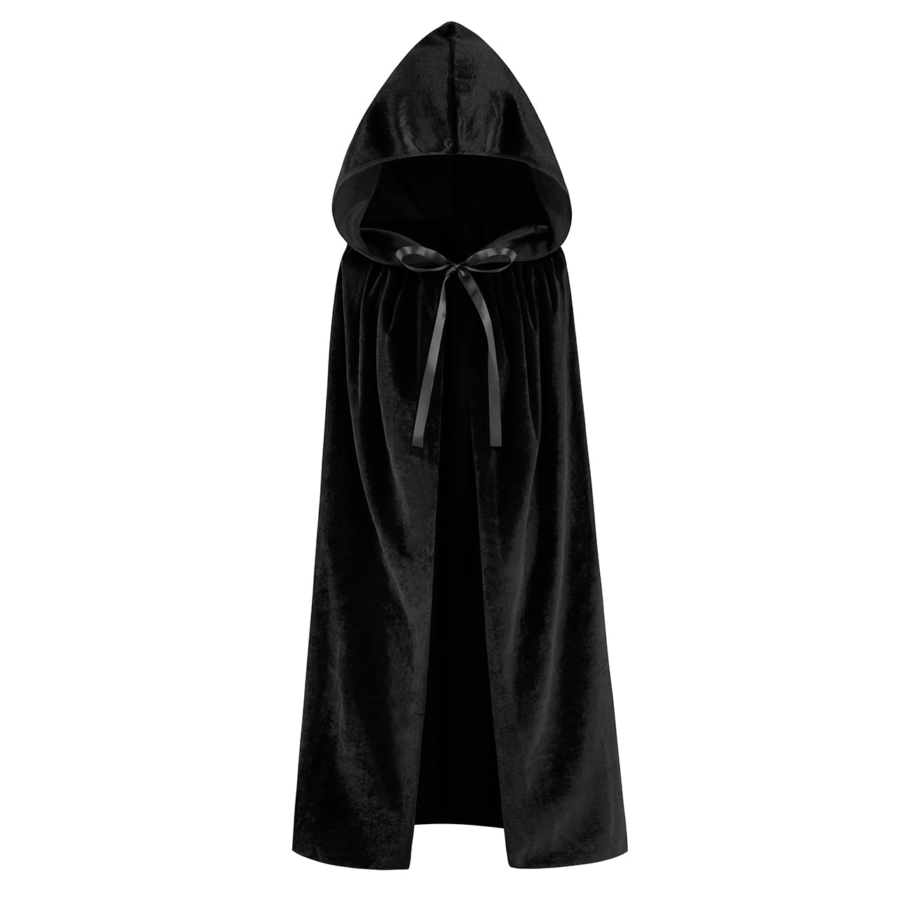 Regenboog Black Velvet Cape With Hood, Kids Cloak, Short Women's Cape for Christmas Halloween, Masquerade - Image 2