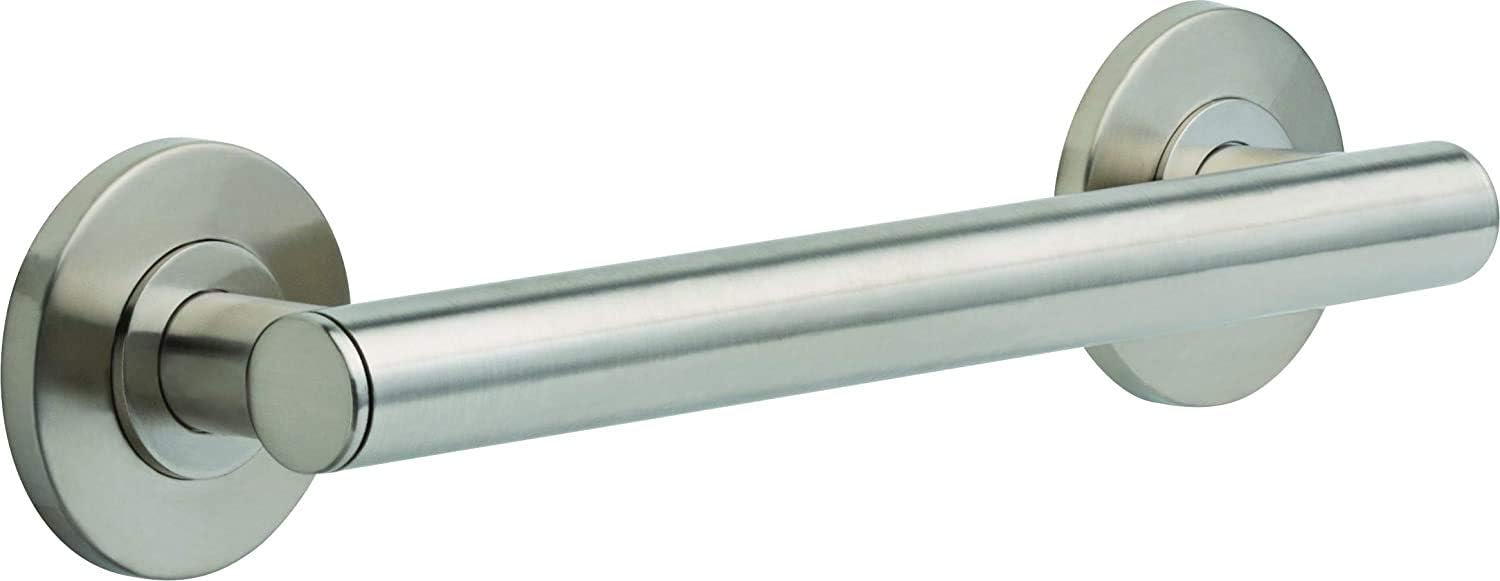 Delta Faucet 41812-SS Contemporary Decorative Grab Bar, 12", Brilliance Stainless Steel, 12 In