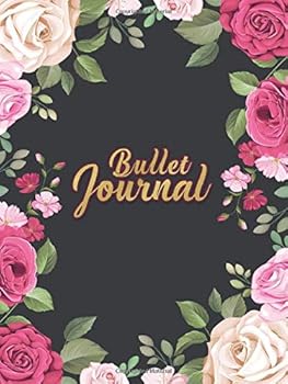 Bullet Journal : Floral Design Dotted Notebook 150 Numbered Pages (6x8 Inches)