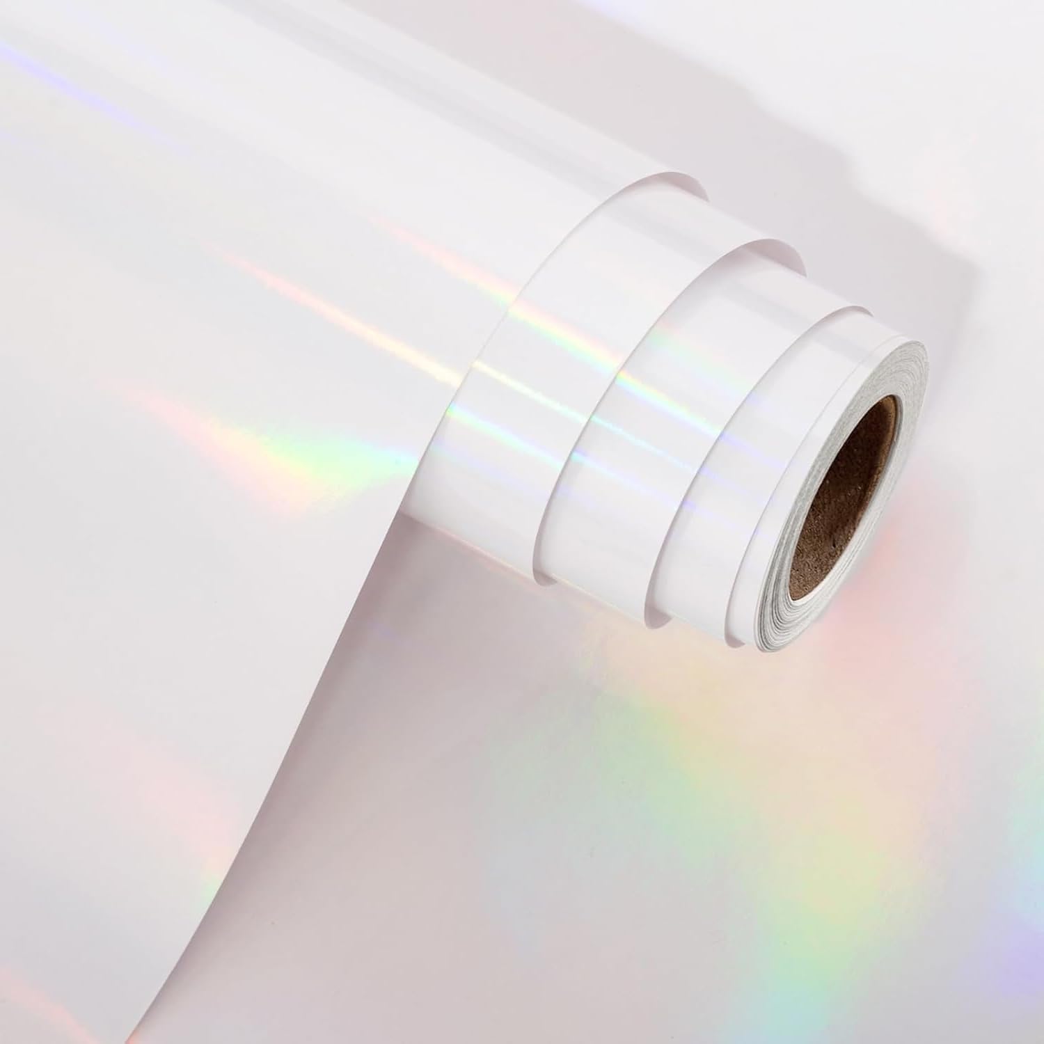 Homeral Metallic Wrapping Paper Roll-46.8 sq.ft.-White for Wedding, Bridal Shower, Birthday, Christmas, Party-17in x 32.8ft