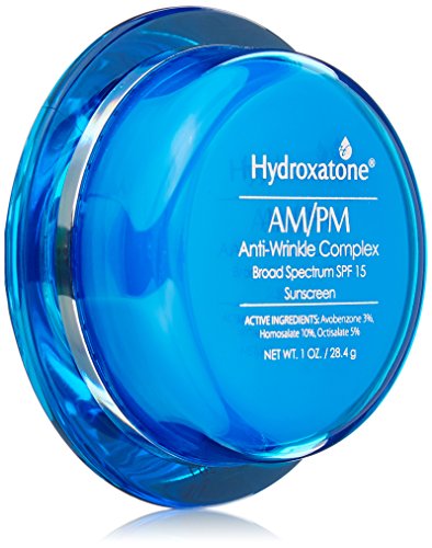 Hydroxatone AM/PM Anti Wrinkle Complex Face Cream with SPF 15 | Daily Facial Moisturizer for Neck & Face | Hyaluronic Acid Helps Reduce Fine Lines and Anti Aging, 1 Fl Oz