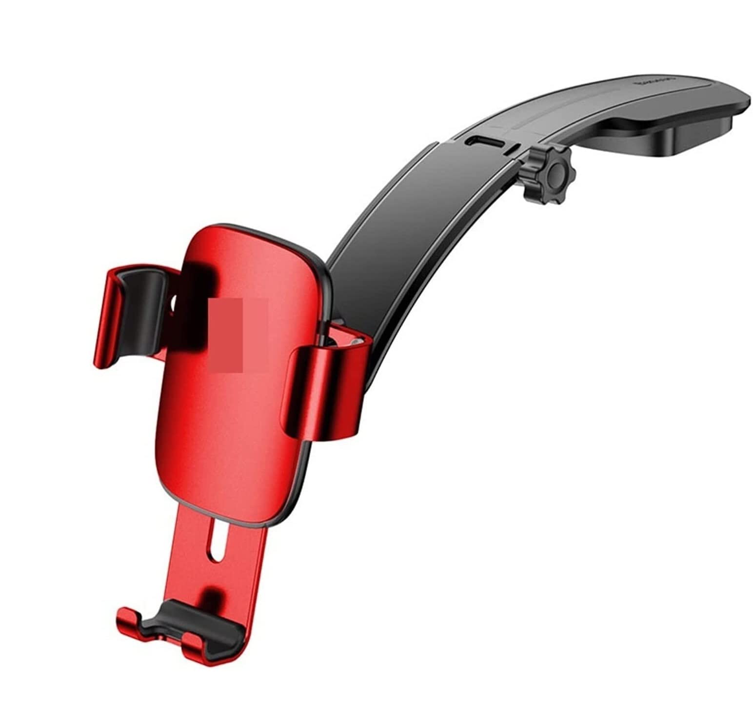 Uchwyt Na Telefon Do Samochodu Uchwyt samochodowy na telefon do montażu uchwyt składany deskę rozdzielczą metalowy stojak grawitacyjny Solidny Stabilny(Rot)