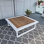 ICM Gartenlounge Set Cannes Aluminium Teak Weiß