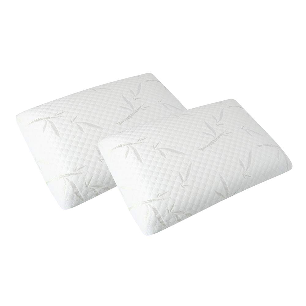 Olympe Literie Oreiller Cervical à Mémoire de Forme 40x60cm Sérénité Lot de 2 Soutien Ferme, Déhoussable et Lavable