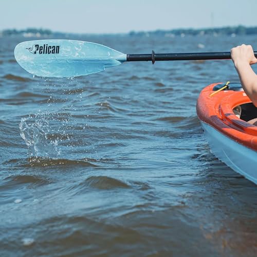 Image of Pelican - Poseidon Paddle - Aluminum Shaft with Reinforced Fiberglass Blades - Lightweight, Adjustable Kayaks Paddles - Perfect for Kayaking Boating