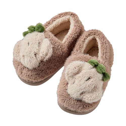 Toddler Boys Girls House Strawberry Plush Slippers Bedroom for Kids Cotton Memory Foam Comfy House Slippers