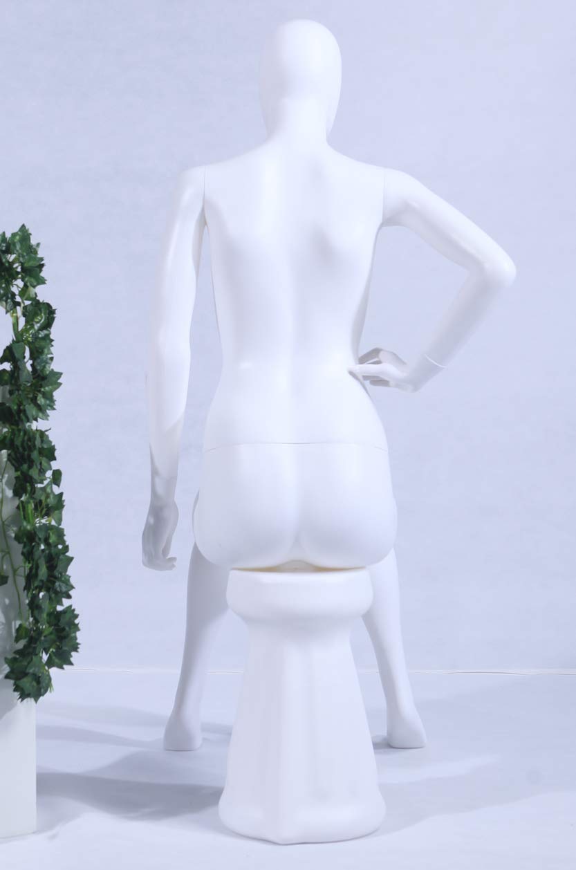 FC-66W Schaufensterpuppe matt weiß ohne Gesicht Arme und Kopf Schaufensterpuppe Female Mannequin Egghead Frau