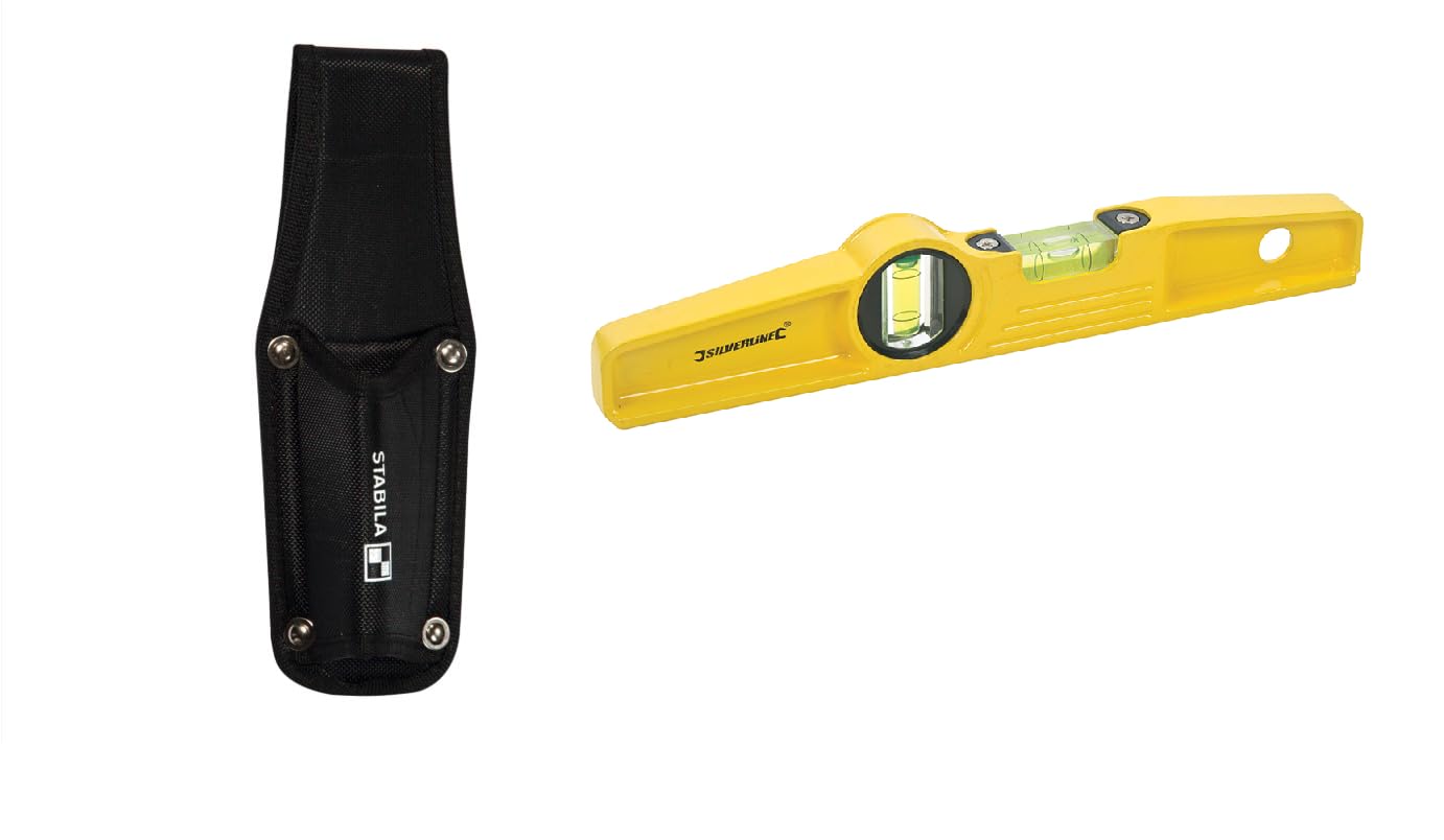 GERÜSTBAU PROFI SET Magnet Wasserwaage 25cm + Gerüstbauratsche 19/22 + Latthammer + 3 Halter + Gürtel 120cm, Schwarz (Gürtel 120cm)