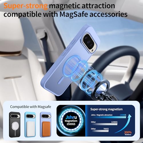 Coque Pixel 10 Pro XL Magsafe violet clair Jshru avec protecteurs d'écran