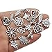 Youdiyla 100pcs Mix Silver Tree Flower Charms Collection, Bulk Mini Small Little Charms Metal Pendant Craft Supplies Findings for Necklace and Bracelet Jewelry Making (HM291)