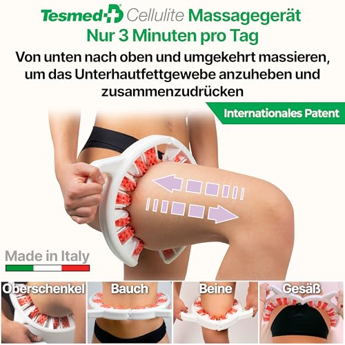 TESMED-CELLULITE-Manuelles-Anti-Cellulite-Massagegeraet-Made-in-Italy-Patentiert-Getestete-Wirksamkeit-Massage-Roller-fuer-Oberschenkel-Gesaess-Hautstraffung - Sparfuchs24.io - Preisvergleich & Top Angebote Online