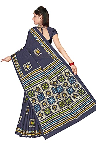 Image of TAMAIRA FASHION Mulmul Pure Cotton Saree For Woman Batik Printed |Office Wear Daily Wear Sarees For Women Without Blouse Piece(Available in 9 Colours)