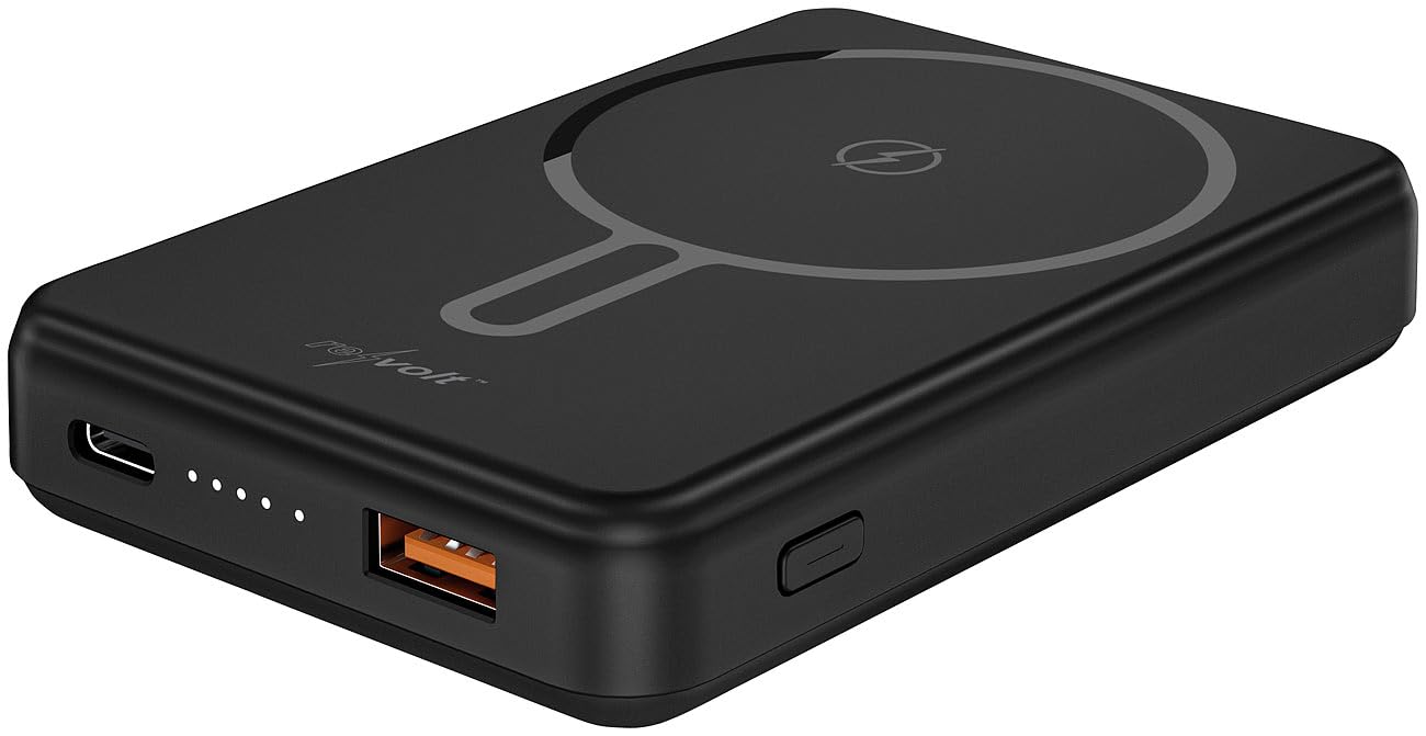 revolt powerbank magnetico: Set da 2 Powerbank Wireless, nero, 10.000 mAh, 22,5 W PD (magsafe per iphone, compatibile Qi, cassaforte)