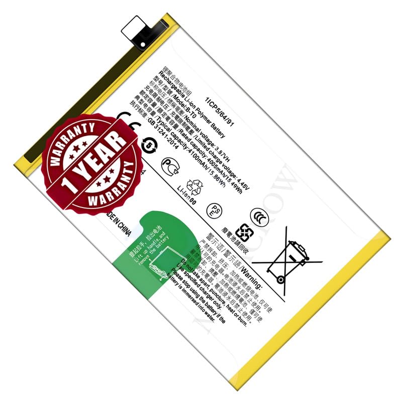 Image of Original B-T0 Battery Compatible for Vivo Y76 5G (V2124) | Vivo Y76s (V2156A) - (4100mAh) - 1 Year Warranty JK1