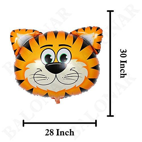 Balonar 5Pcs 32 Inch Tiger Lion Zebra Monkey Graffe Foil Balloons Animal Balloons For Child Birthday Party Supplies Cute Baby Shower Decorations #TOP5