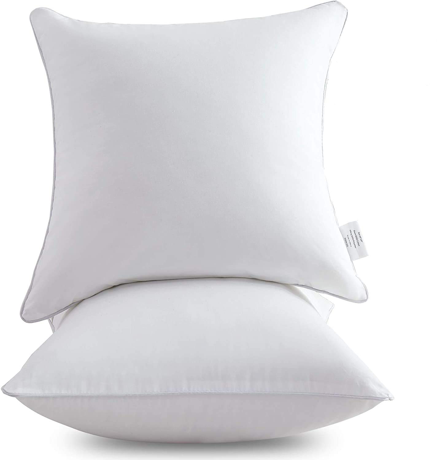 Leeden 16 x 16 Pillow Inserts Set of 2 -Throw Pillow Inserts with 100 Cotton Cover - 16