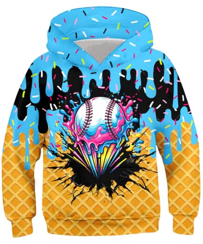 Image of Lovekider Boys Hoodie Kids 3D Print Graphic Pullover Sweatshirt 6-16 Years