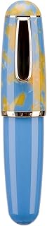 Lanxivi Majohn Q1 Fountain Pen Extra Fine Point Sky Blue Acrylic, Little Fat Man Eyedropper Filling Pocket Pen Large Capacity