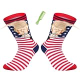 T Legend President Donald Hair MAGA Socks for Men and Women, 2026 Novelty 4th of july socks Gifts, Gag Gifts For Father's Day, gag Birthday gift For fans (Finger Hair)