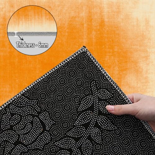 Alfombra pasillo lavable de 80 x 240 cm amarilla para evitar caídas y manchas 4