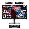 SANSUI 24 Inch Gaming Monitor 180Hz, Computer Monitor with Speakers 1*DP 2*HDMI Ports, FHD 1080P 110% sRGB VESA Support Eye Cares (One HDMI Cable Included ES-G24F4S) #3