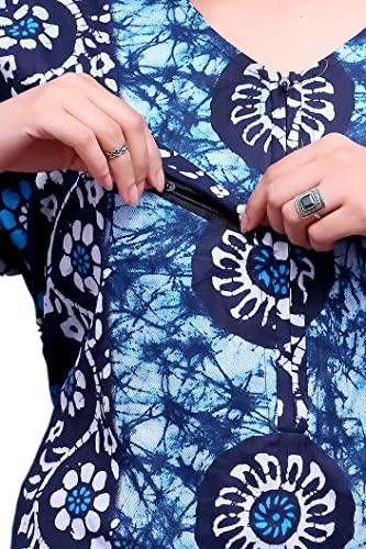 Image of Feeding Nighty in Fine Cotton 2 Side Zips for Feeding Purpose & Neck Buttons for Easy Wearing Soft Cotton Maternity Nighty for Women Feeding Combo Feeding Nighty for Women Cotton Combo of 2Pcs
