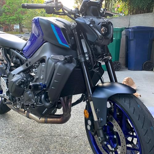 Image of Compatible with 2026 MT09 2025 MT 09 2024 2023 MT09 SP 2022 2021 MT-09 TRACER 9 GT FZ09 CNC Motorcycle Frame Sliders Crash Protector Pad Falling Protection (Black)