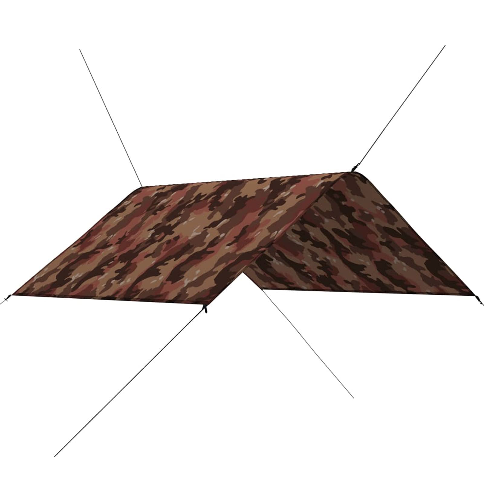 Tidyard Impermeables Lonas de Tiendas de Campaña Toldo de Camping Toldo de Jardín Toldo de Sombra para Playa/Parque,Lona de Picnic Protección UV Camuflaje 3x2,85 m