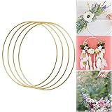 Manualidades hechas a mano de bricolaje: puede usar telas, cintas, plantas y otros materiales envueltos alrededor de los anillos de metal para crear cualquier artesanía exquisita increíble que pueda desarrollar su habilidad práctica y creativa, las artesanías únicas y llamativas pueden adornar bien su casa o fiesta.