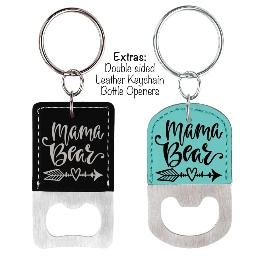 Mama Bear Tumbler With Optional Cubs on the Front 20oz or 30oz Engraved Travel Tumbler