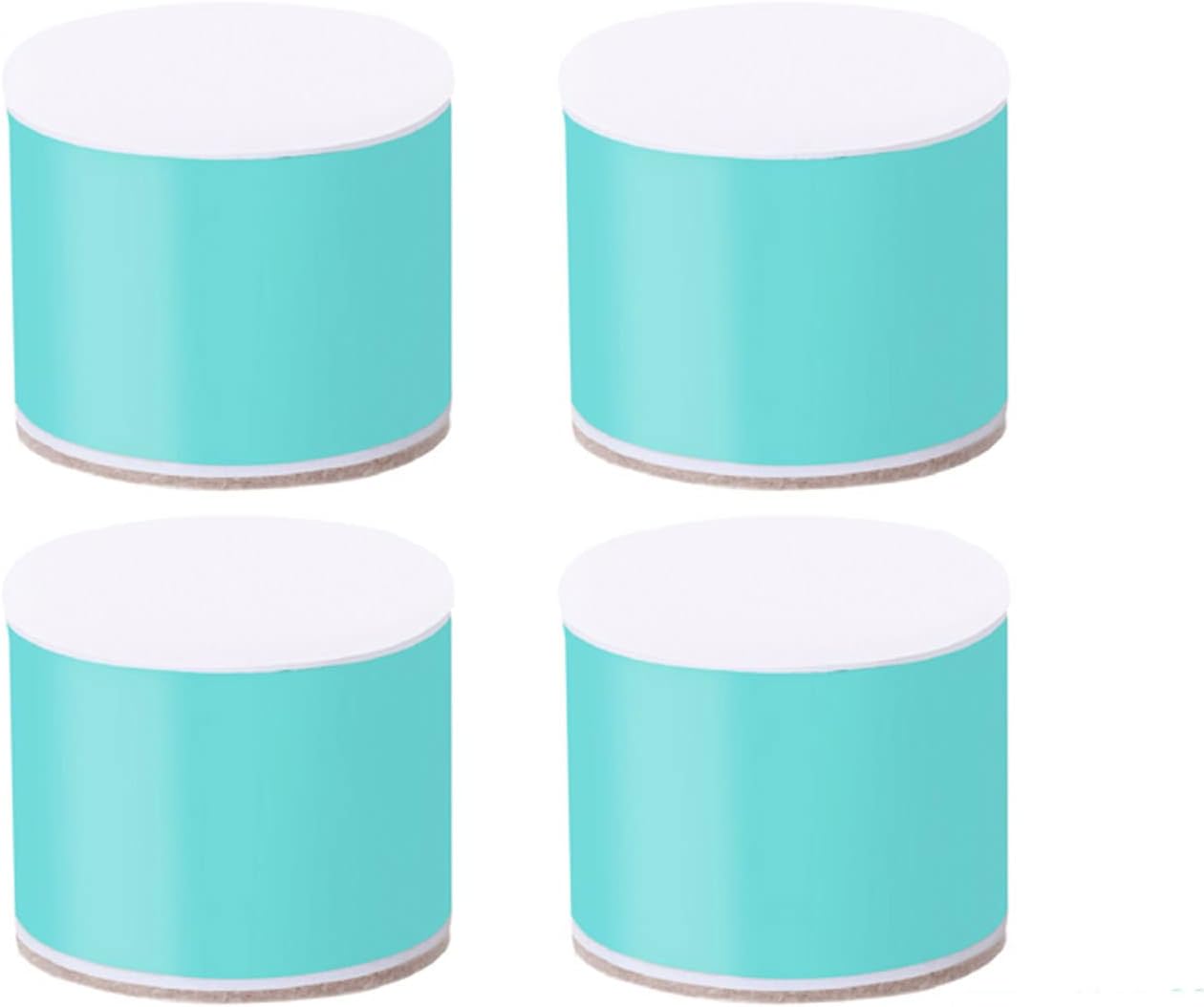 Set of 4 Round Furniture Risers, Self-Adhesive Bed Risers Carbon Steel Furniture Support Legs Mute Table Legs, for TV Cabinet Chair Desk Couch, Diameter 60mm (L60 x H52 mm,Blue)