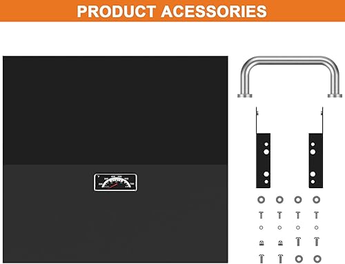 Miniatura 2 de Tapa con bisagras mejorada para parrilla Blackstone de 17 pulgadas con receptor de grasa frontal, cubierta dura 5010 para Blackstone 17 pulgadas,