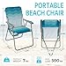 #WEJOY Klappstuhl Leicht Tragbar Campingstuhl Faltbar Stark Stabil Langlebig für Garten Balkon und Festival Outdoor als Angelstuhl Camping Stuhl Max Hold bis 136 Kg (300 Lbs)