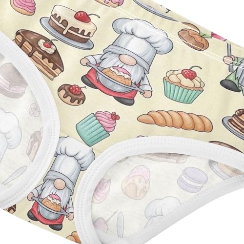 Cartoon Foods Beige St Little Girl Panties Girls Underwear Toddler Cotton Animal Briefs Underpants 2t4