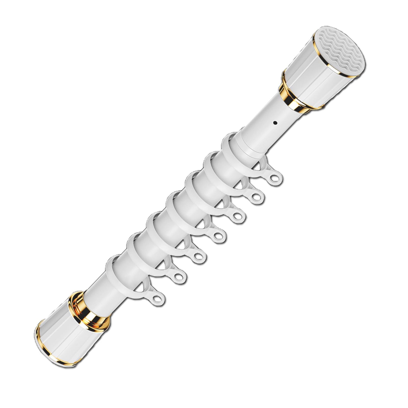 Regulowany karnisz, 50-400 cm, łatwy montaż, teleskopowa konstrukcja, biały, idealny do wystroju wnętrz, pasuje do okien 210-300 cm, trwałe i stylowe rozwiązanie do każdego pomieszczenia