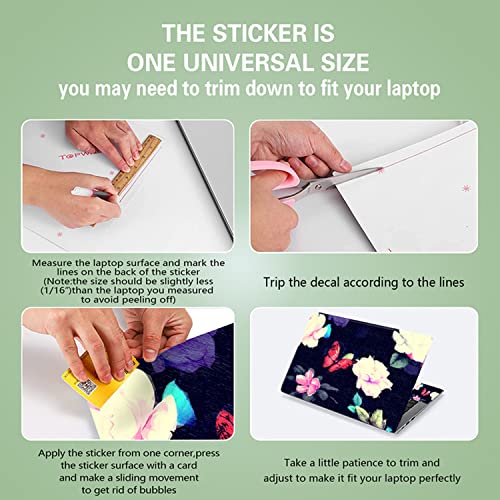 image for icolor Red Butterfly 11.6 13 13.3 14 15 15.6 inches Netbook Laptop Ski