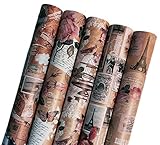 UNGLAUBLICH VIELSEITIG - Eine gelungene Überraschung für wirklich romantische oder feierliche Momente. Unser Natur Kraft Papier im Paris Romantik Look, können Sie perfekt für Geburtstage Hochzeiten oder die verschiedensten romantischen Anlässe nutzen!