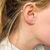 14G CZ Industrial Barbell Earrings for Women Men 316L Stainless Steel Cartilage Conch Helix Earrings 38mm Industrial Bar Industrial Piercing Jewelry