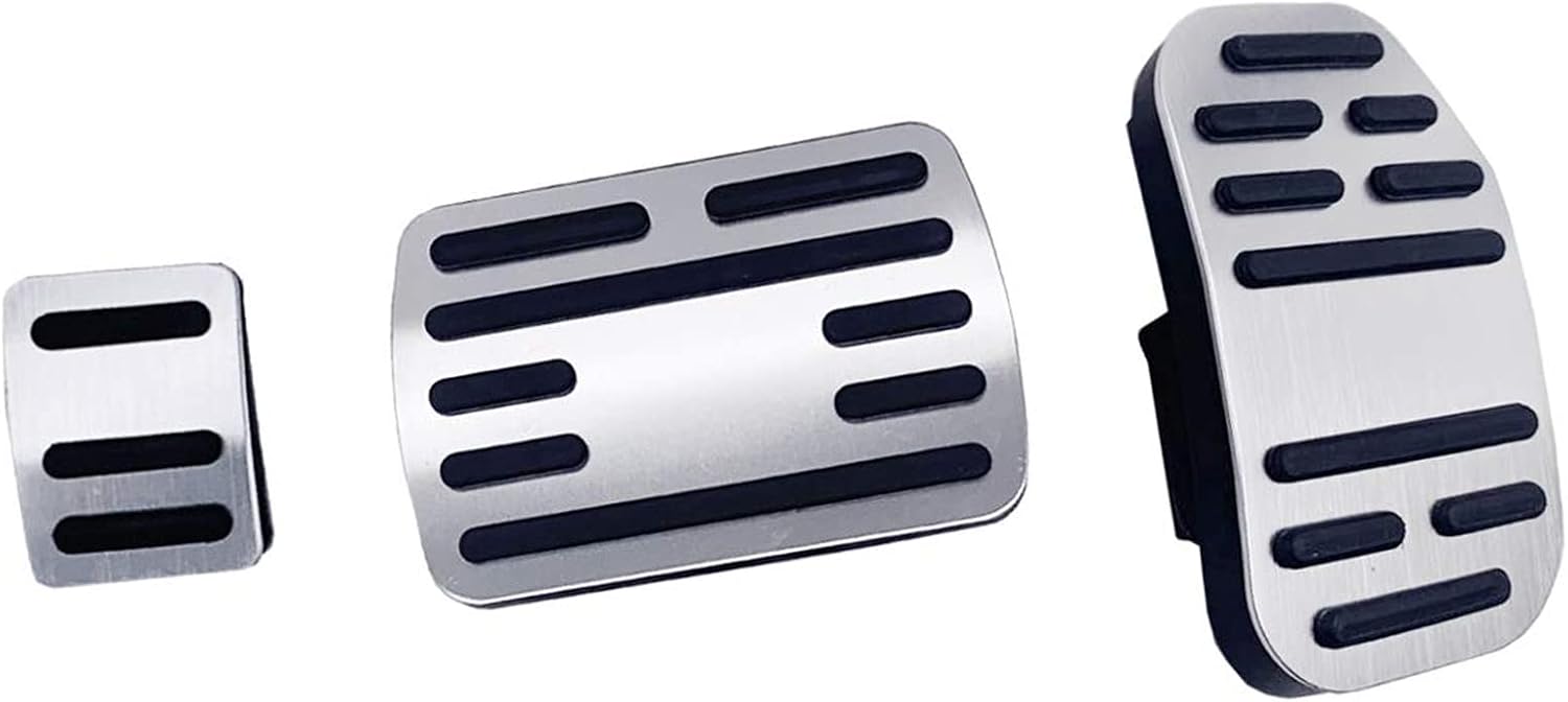 Jaronx No Drill Pedal Covers for Ford F150 2015-2018 / Ford Raptor 2017-2018, Aluminum Alloy Anti-Slip Gas Pedal Cover Break Pedal Pad at Accelerator Pedal Covers for Ford F150 (3PC Set)