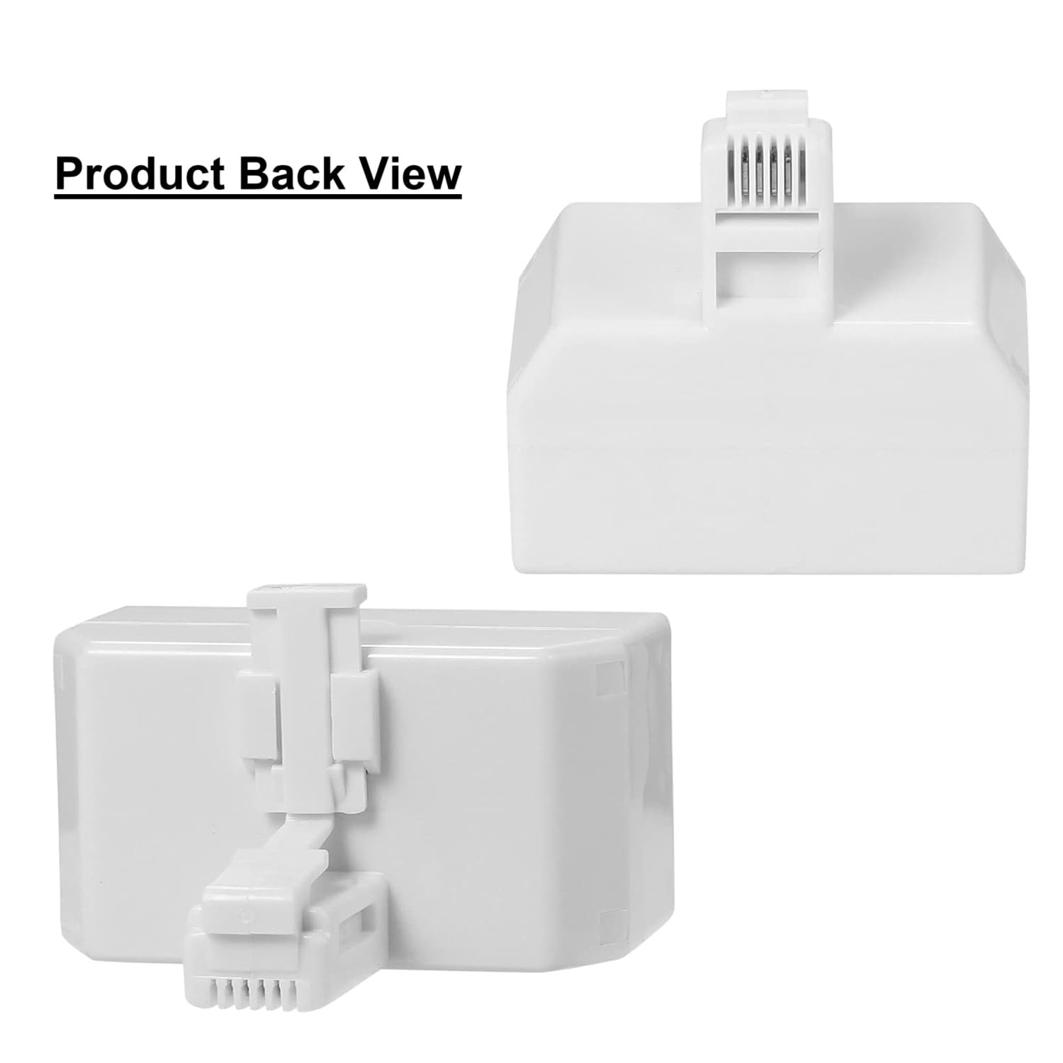 3-Wege-Telefon-Splitter-Wandstecker-Adapter, 4 Stück, weiß, 1 Stecker auf 3 Konverterkabel, RJ11 6P4C Telefonadapter und Trennwand für Festnetz auf Wandbuchse, für Telefon, Fax, Modem