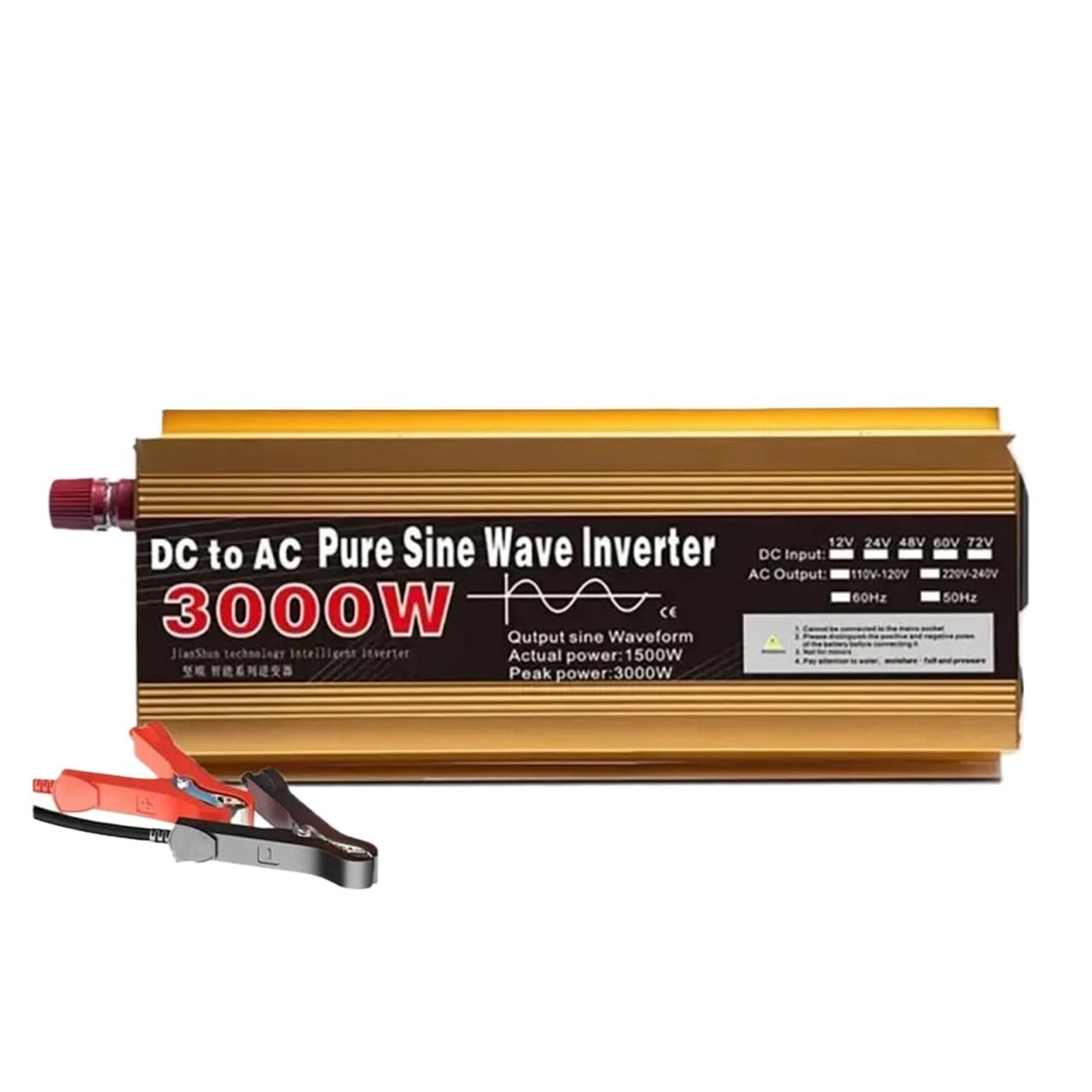 Falownik Inwerter DC do AC czysta fala sinusoidalna 1600W-3000W Transformator Konwerter gniazd wielofunkcyjnych Inwerter samochodowy(12V,3000W)