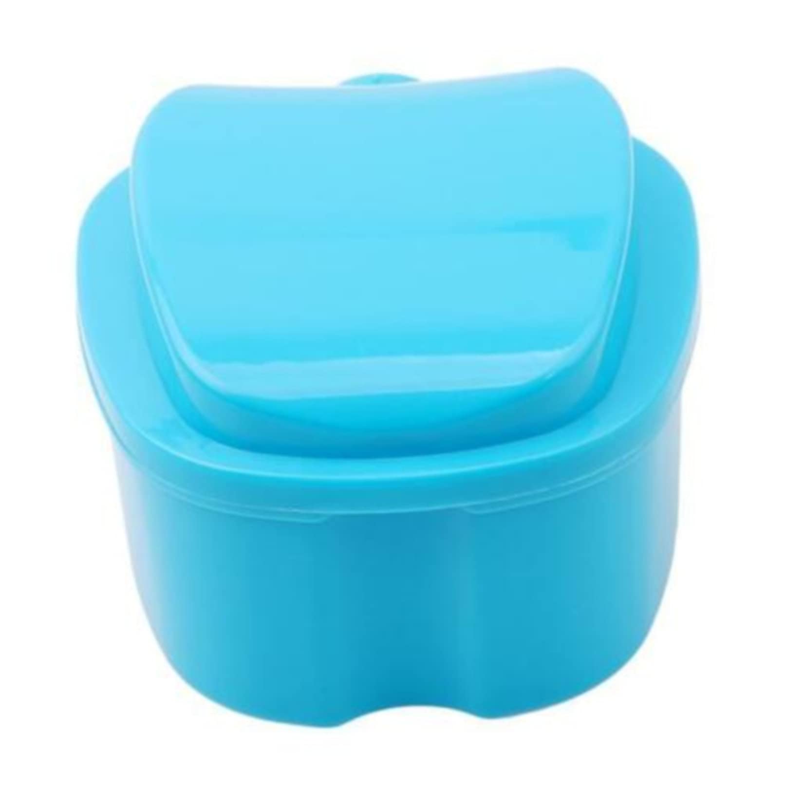 Sevenfly Denture Bath Case Cup Box Holder Storage Soak Container with Strainer Basket for Travel Cleaning,Light blue-image-28