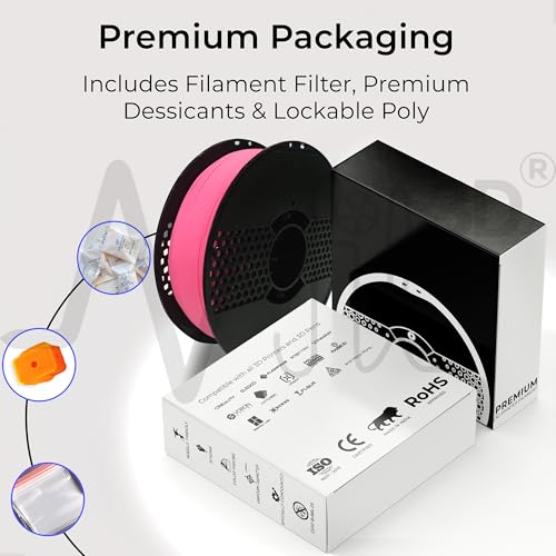 Image of NFIL3D 1KG Net Turbo Finish PLA+ Pink 3D Printer Filament | Filaments for 3D Printer| 1.75mm| Accuracy + /- 0.015mm | 1000g 3D Filament, 250g Spool, 350g Packaging Weight (Total Weight 1.6KG)