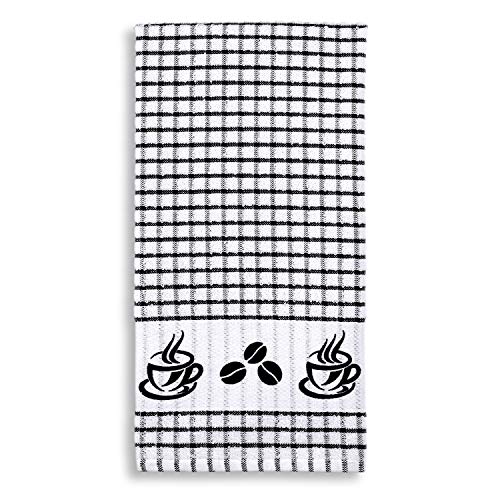 Cackleberry Home Coffee Themed Windowpane Check Towels #TOP18
