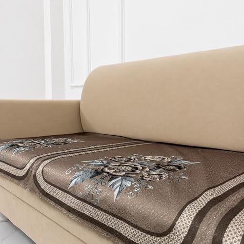 Image of Homerz Premium Waterproof Jasmine Joe Sofa Seat Cover - Floral Printed Sofa Protector | Non-Slip, Washable & Durable Sofa Protector (Mouse, 5 (3+2) Seater)