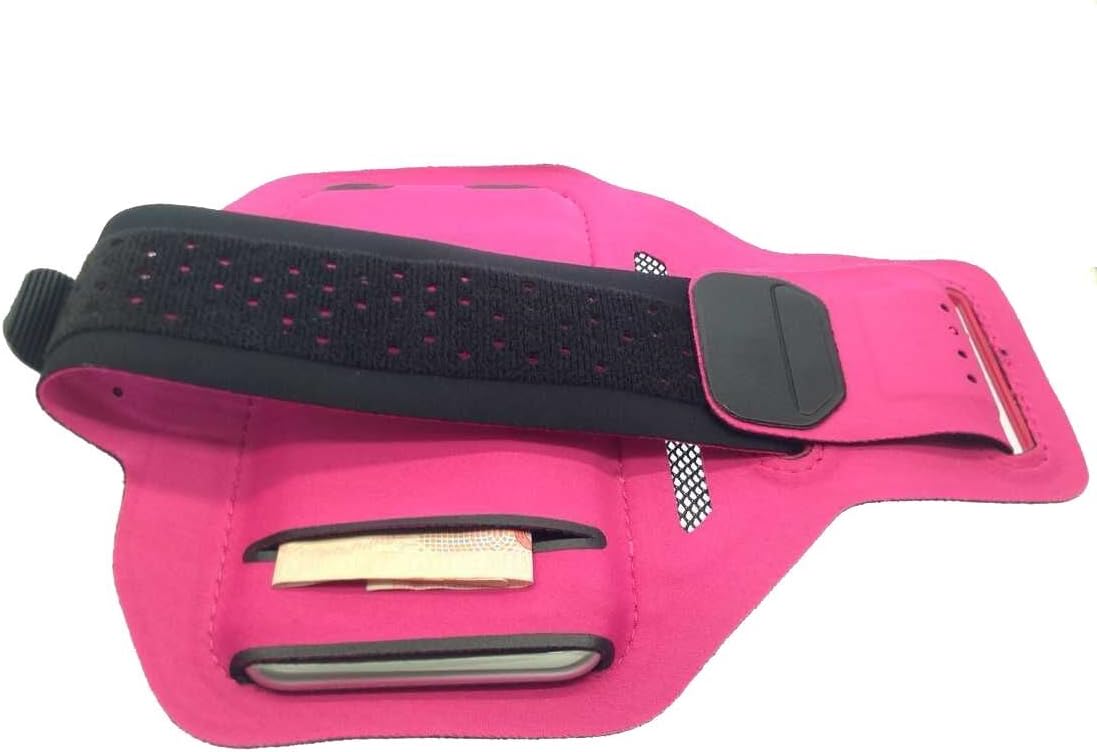 Apple iPhone 5 Sweat-Proof Neoprene Armband Case W/Velcro Closure - Hot Pink
