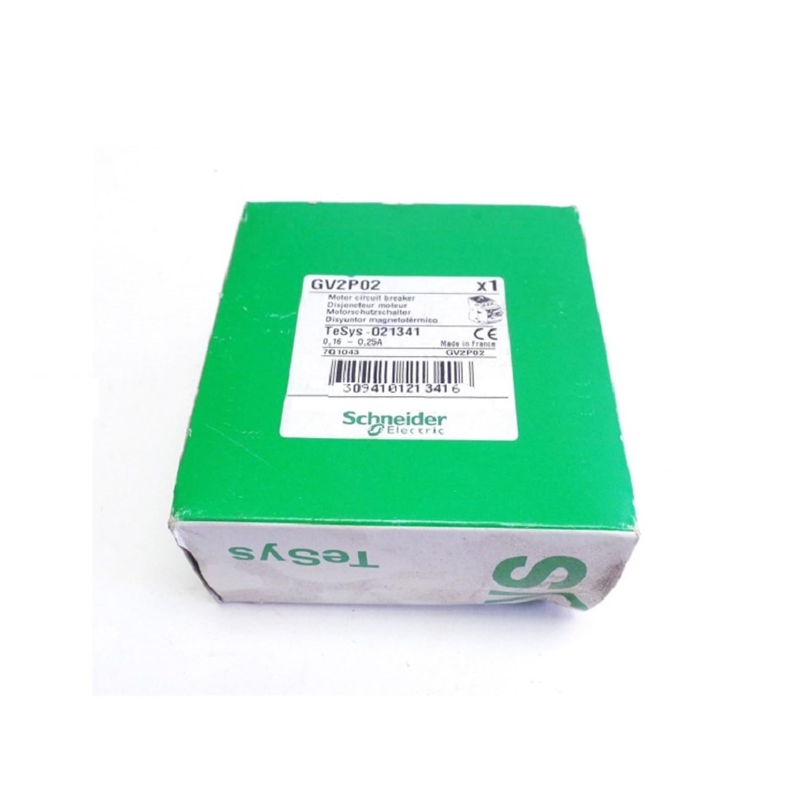 Disjoncteur GV2P02 avec commande rotative pour moteur
