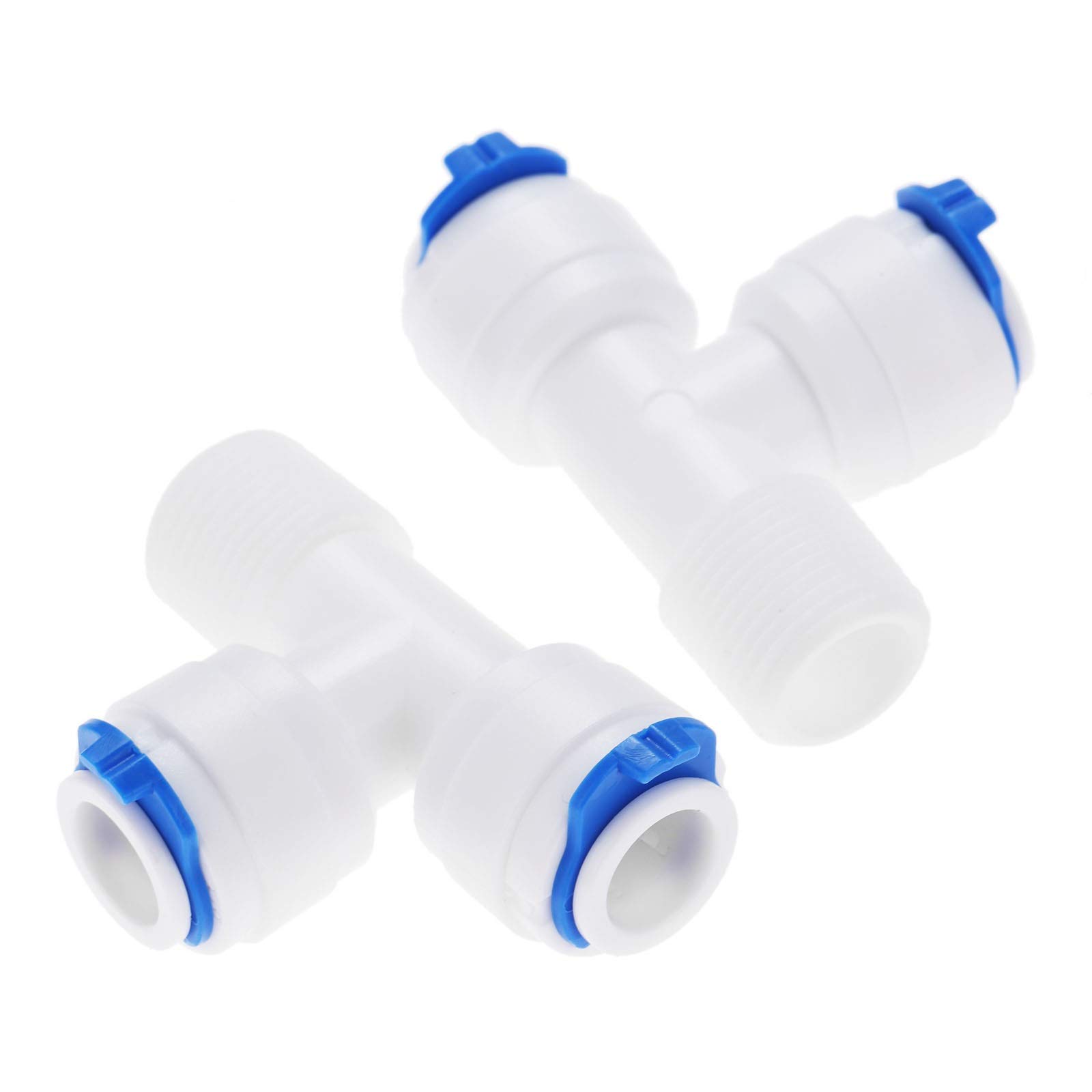 Conexión de Manguera, jardín rápida 2 Piezas Agua Camiseta 3 vías 3/8" Rosca Macho Acoplamiento tubería plástico